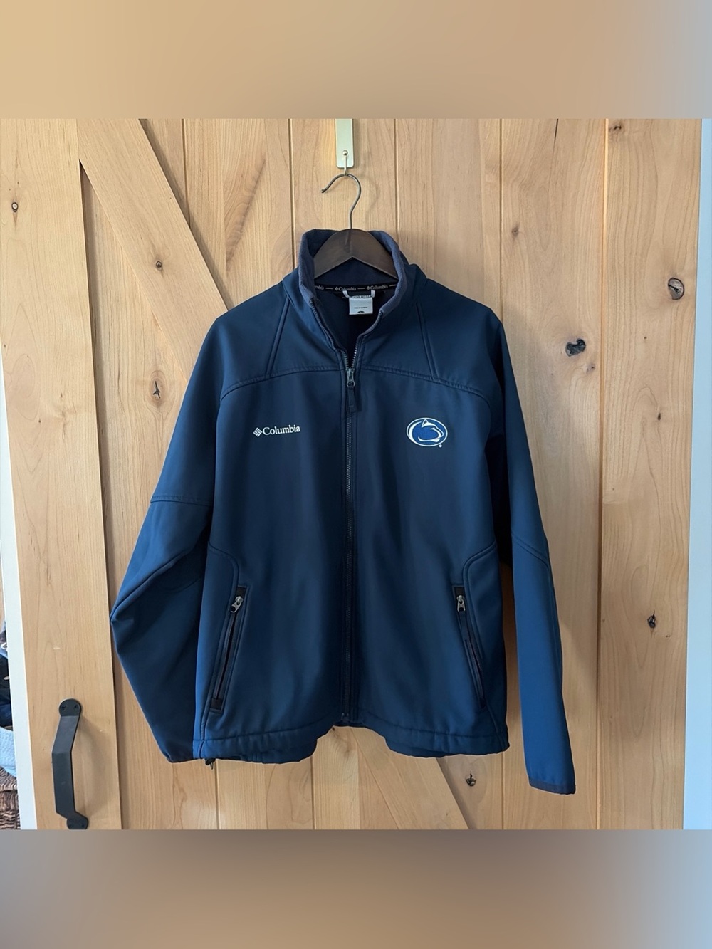 Penn State University Columbia Ascender Softshell Full Zip Jacket Size Large PSU